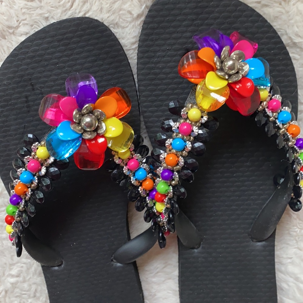 Simone Herrera Multi Color Flip Flops - image 7